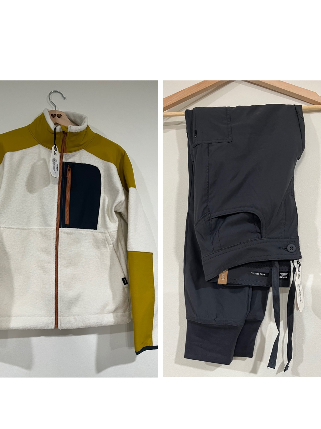 Prana Bundle Women's Xs Peak Fleece Jacket & Size 0 Halle Joggers